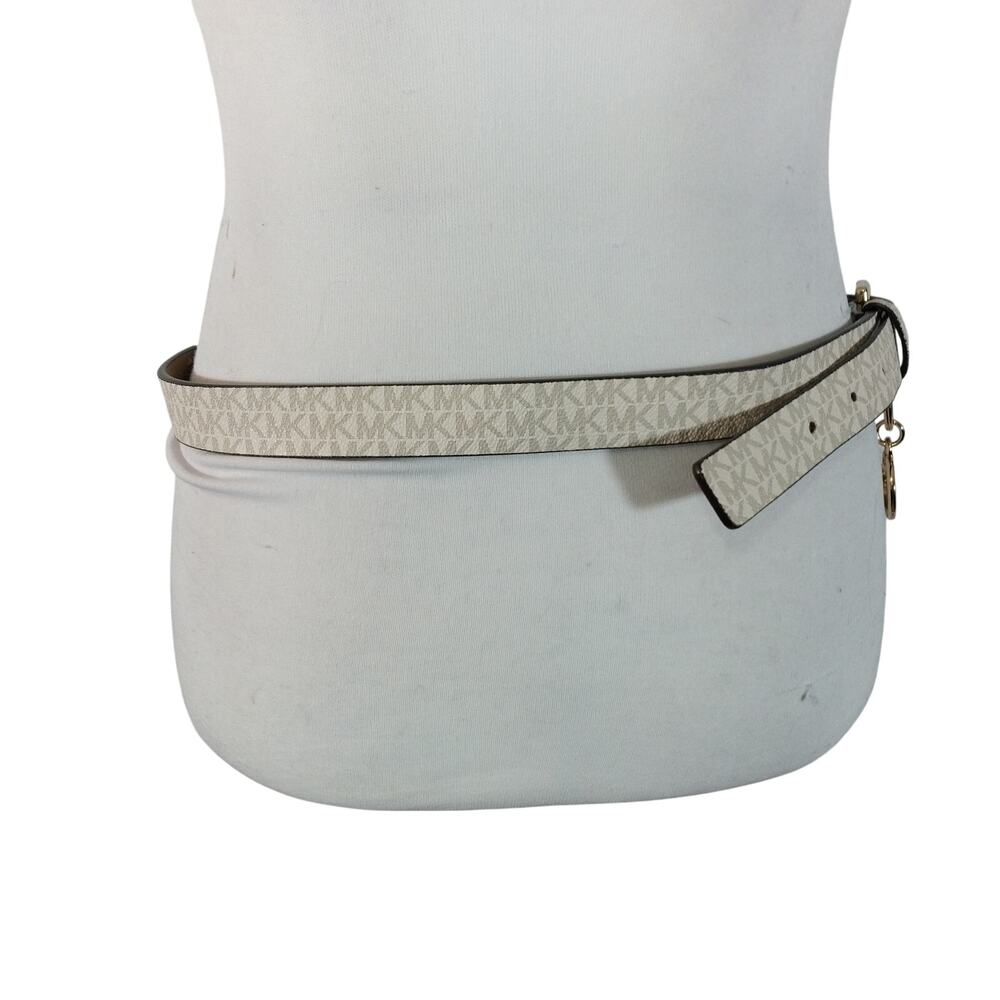 NWOT! MICHAEL KORS! WHITE, GRAY, BROWN VEGAN LEATHER HIP PACK FANNY PACK, PURSE! - Picture 7 of 10